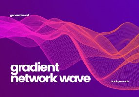 渐变网络波背景Gradient Network Wave Backgrounds