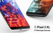 精致Android手机样机设备多角度展示样机素材下载Google Pixel 3 XL Mockups