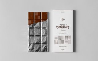 巧克力包装样机素材模板展示素材  智能贴图样机Chocolate Mock up