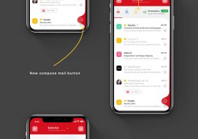 Gmail电子邮件客户端重新设计 –  UI / UX工具包Gmail e-mail client Redesign – UI/UX Kit