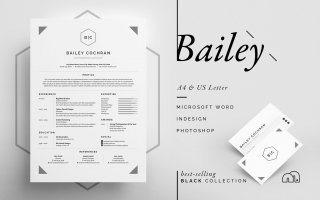 职场商业简历模板展示ResumeCV Bailey