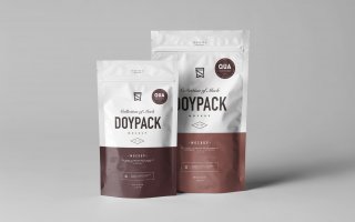 高级食品自封袋样机素材模板样机下载Doypack Mock-up 2