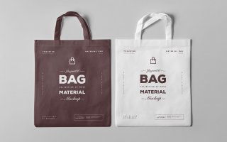 材料袋样机模板样式素材  购物袋样机素材Material Bag Mock up