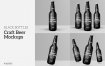 啤酒场景包装样机素材模板 智能贴图样机素材Craft Beer Black Bottle Mockups