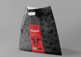 食品美食包装购物手提袋样机展示 素材模板Paper Box Mockup PSD