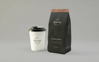 咖啡包装袋样机素材Coffee Packaging Mockup Zczxma