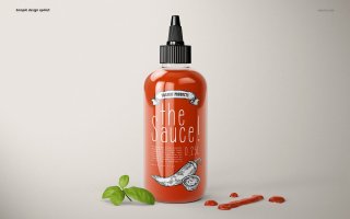 番茄酱展示样机 Sauce Bottle Mockup Set