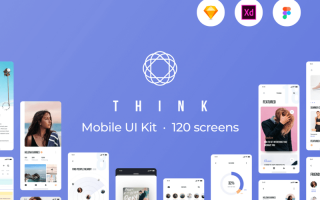 一款时尚简约风服装购物UI THINK Mobile UI Kit