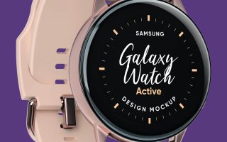 三星Galaxy手表设计样机Samsung Galaxy Watch Design Mockup