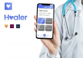 医疗健康私人助理移动iOS UI工具包Healer UI Kit