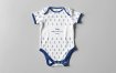 婴儿服装样机素材模板展示下载Baby Bodysuit Mock-up