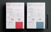 设计个性的简历模板 2 color options resume package