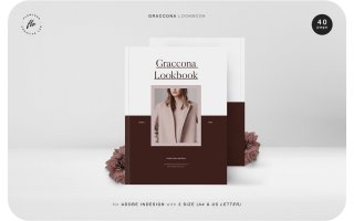 秋季服装展画册杂志模板GRACCONA Lookbook VYVGZXG