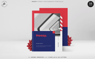 几何黑白摄影作品画册模板 HOOZY Street Photography Portfolio