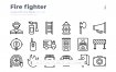 30消防队员元素线性图标源文件下载30 Fire fighter Icons Outliner