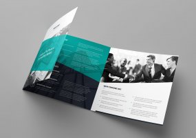 创意机构产品手册模板素材下载Brochure Corporate Tri Fold Square