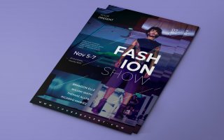 时尚健身海报传单模版素材下载Fashion Show Flyer BNHDU7G
