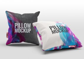多角度抱枕样机3D模型效果图展示Pillow Mock Up Jb57q3
