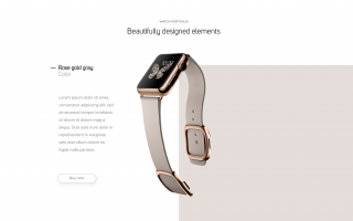 简约品牌手表网站模板素材下载The Brand Watch  Single Product Showcase Template