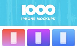 1000白色iPhone样机素材展示1000 White iPhone Mockups