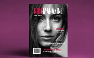 美丽而酷炫的灰度时尚杂志模板NOIR Magazine