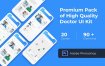 蓝色医疗行业APP Doctor App UI KIT for Photoshop