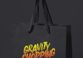 购物袋样机Psd Gravity Shopping Bag Mockup 2