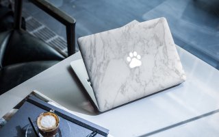 笔记本电脑创意皮肤素材模板展示样机素材MacBook Skin Mock Up