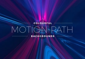 五颜六色的行动道路背景Colorful Motion Path Backgrounds