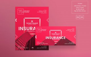 保险公司传单和海报模板Insurance Company Flyer and Poster Template