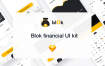 精美的黄色金融APP UI工具包 Blok Financial UI Kit