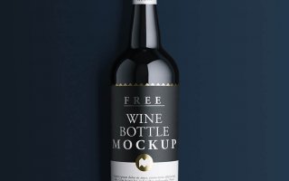 红酒酒瓶样机Md139 Wine Bottle Mockup