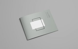 企业画册杂志样机模板展示素材Horizontal Brochure Mockup