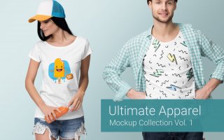 T恤服装场景样机素材模板展示 素材智能贴图Ultimate Apparel Mockup Vol 1