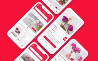 鲜花礼物礼品APP UI平台设计模板套装下载[Sketch,XD] Zambak Gift and Flower Delivery App UI Kit