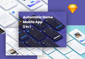 一款简约的智能家居家庭移动应用APP Automatic Home Mobile APP