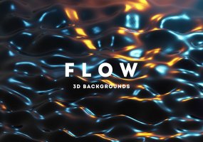 3D背景是反光液体Flow 25 Liquid 3D Backgrounds