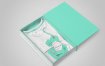 T恤衫包装盒插画展示样机&插画 智能贴图样机Stunning Tee Shirt Mockup
