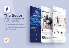 高端时尚家居电商APP UIkit下载 app设计 app界面设计  UI设计The Decor Lifestyle App